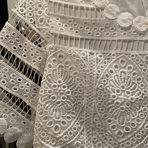 Maje white lace peplum top - Picture 6 of 9